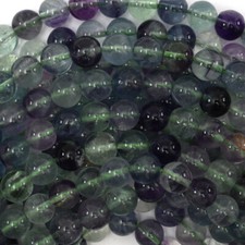 Natural Rainbow Fluorite Round Beads 15" Strand 4mm 6mm 8mm 10mm 12mm S1