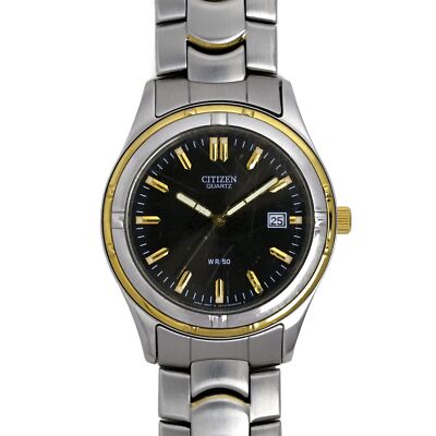 Citizen Men's Two Tone Black Dial Wrist Watch 38mm