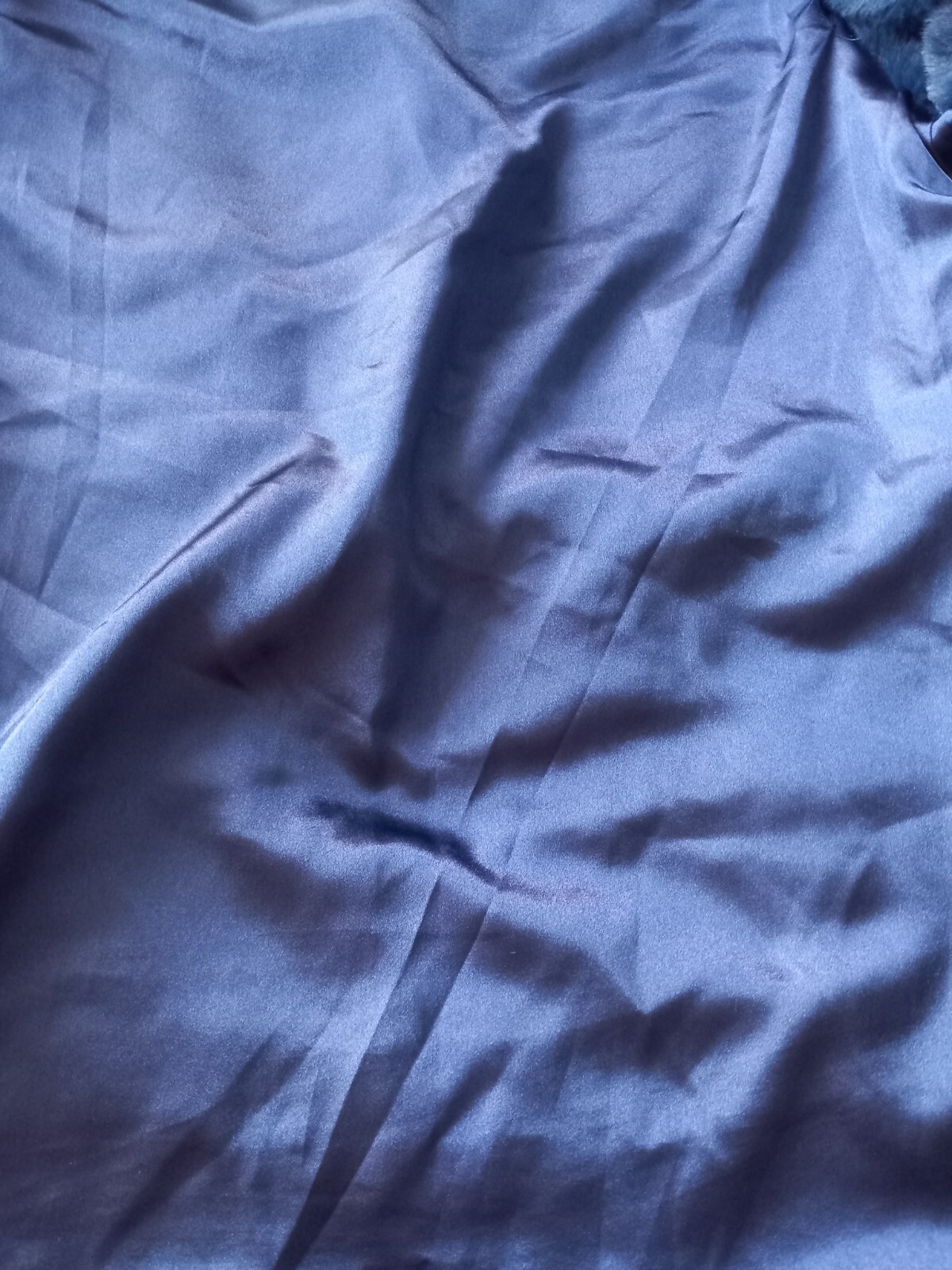 Ladies navy blue super soft fur warm winter fur gilet/body warmer UK 12