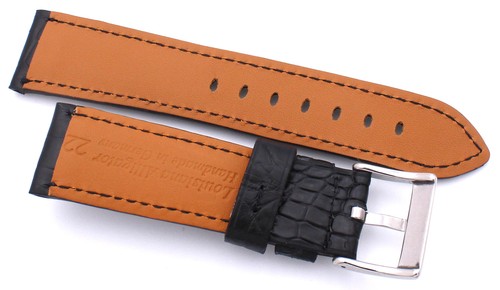 22mm /20 Louisiana ALLIGATOR BAND kompatibel Panerai Schließe made GERMANY black - Picture 3 of 3