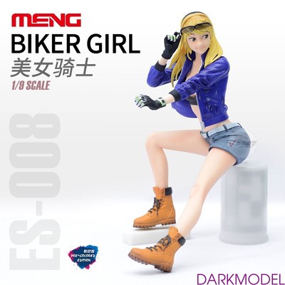 Meng Model ES-008 1/9 Scale BIKER GIRL PRE-COLORED EDITION Resin product