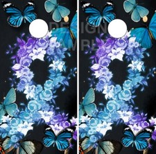 Suicide Awareness Ribbon LAMINATED Cornhole Wrap Bag Toss Skin Decal