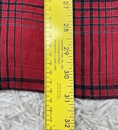 Lands End Blake Shelton Mens Medium Tall Red Plaid Button Up Shirt Western - Picture 11 of 15