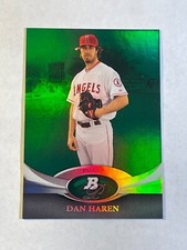 2011 Bowman Platinum Emerald Green Refractor - #71 Dan Haren Los Angeles Angels