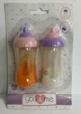TOYS R US You  Me MAGIC Disappearing Baby Doll Milk Juice Bottles NEW 2011