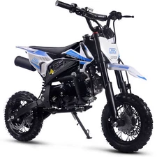MotoTec Hooligan Gas Bike 72cc 4-Stroke Dirt Bike in Blue Off-Road Bike
