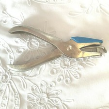 One Hole Punch Ticket Puncher Single Metal 5-1/2" Long Made in China Used