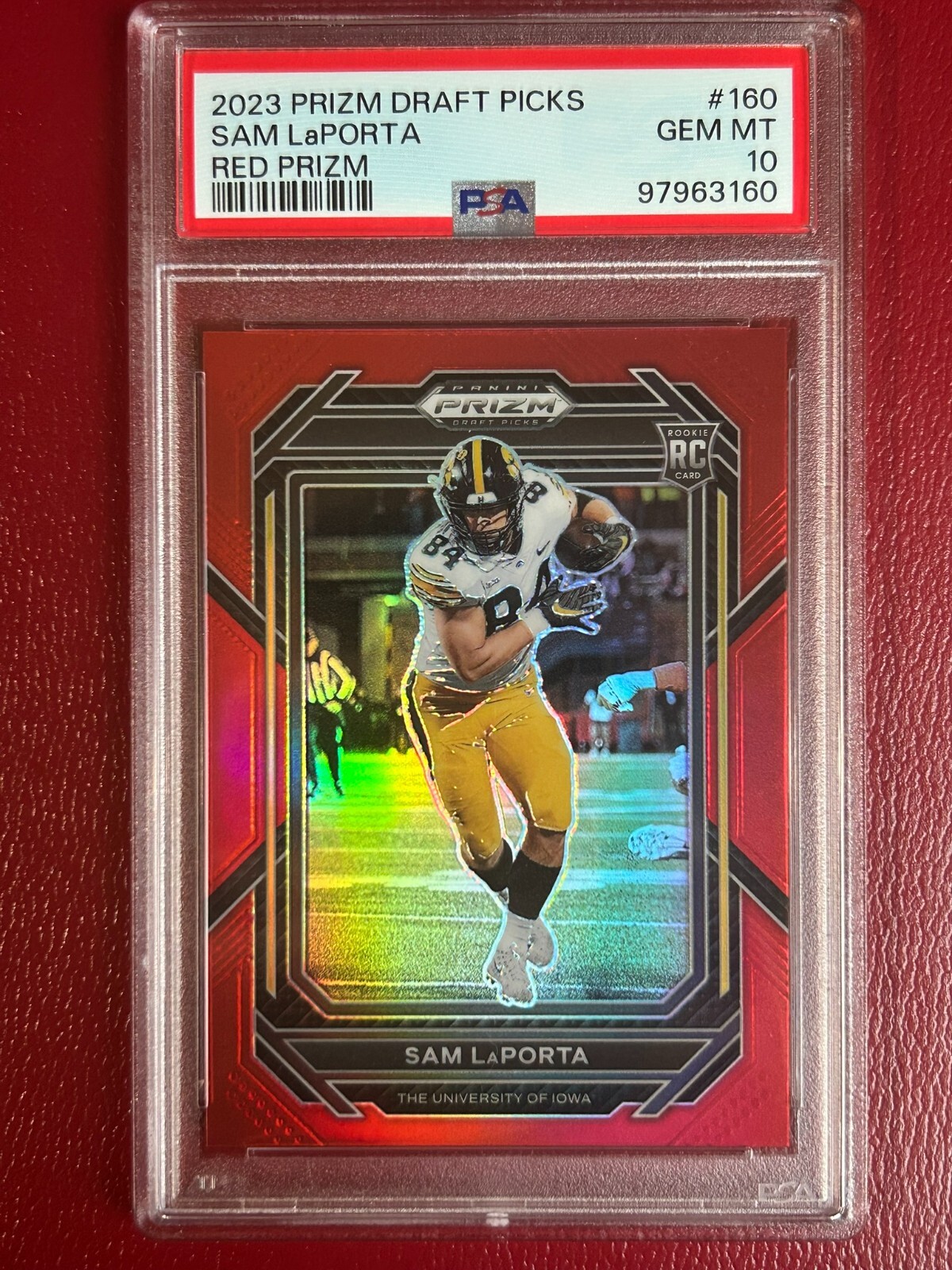Sam LaPorta Panini Prizm Draft Picks #160 Red