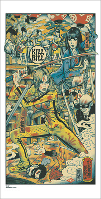 MONDO Kill Bill Rockin' Jelly Bean RARE print poster Tarantino Uma U.S. SELLER!!