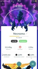 Pok mon Go Shiny Necrozma Level 50 Max   4,000 CP  3 Moves Instant Trade