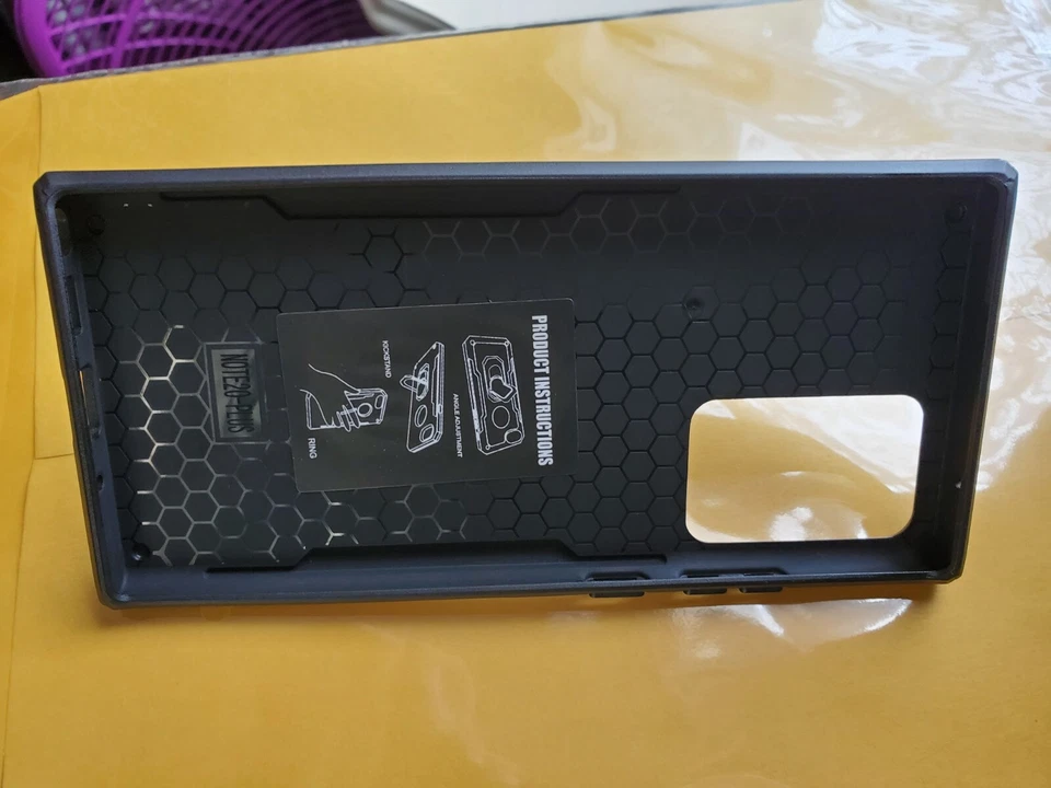 Funda Ultra Samsung Galaxy Note 20 5G Anillo de Metal Agarre Soporte Antigolpes Estuches Foto 3 de 4