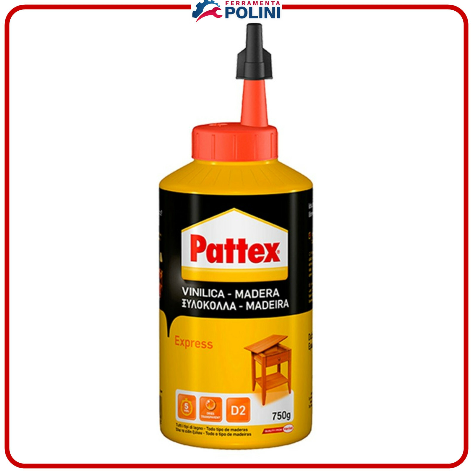 PATTEX COLLA VINILICA EXPRESS 250g SPECIFICA PER LEGNO ULTRAVELOCE E TRASPARENTE