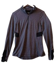 Danskin Now Athletic long sleeve Pullover 1/4 Zip black mesh vent Women's Medium