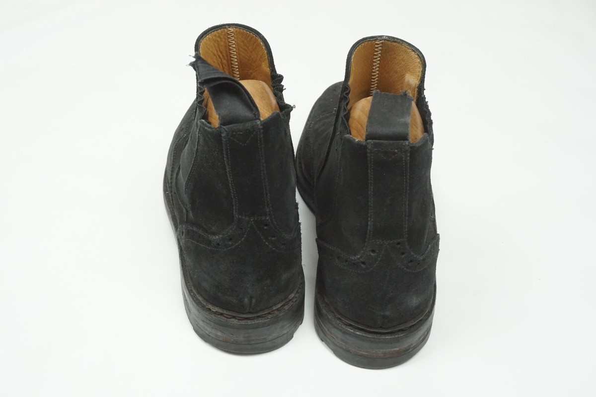 Polo Ralph Lauren Black Suede wingtip Ankle Boots Bench Made  display picture 1