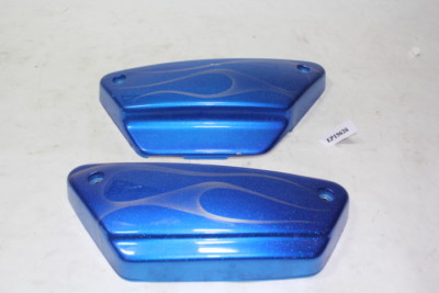 FXR side covers Blue flames FXLR Harley FXRT FXRP FXRD FXRC FXRS EPS19626
