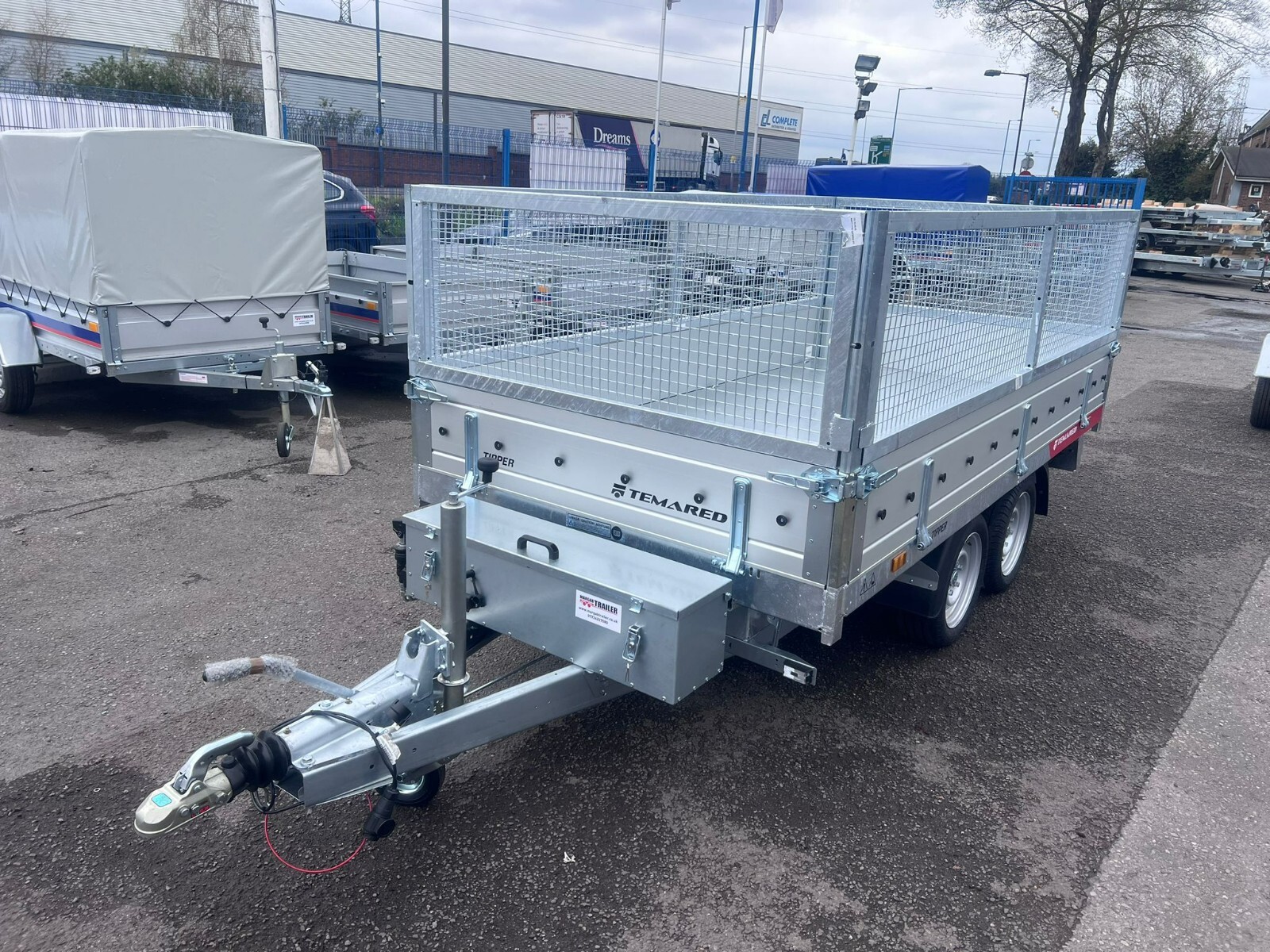 MESH + RAMPS ELECTRIC TIPPING TRAILER TIPPER 2700kg 3m X 1.5m / 10 x 5