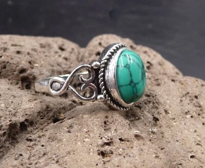 Bague en Turquoise Africaine - Pierre de l'amitié - Photo 1/3