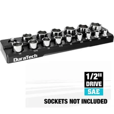 DURATECH Magnetic Socket Organizer, 1/2" Drive SAE Socket Holder Socket Tray NEW