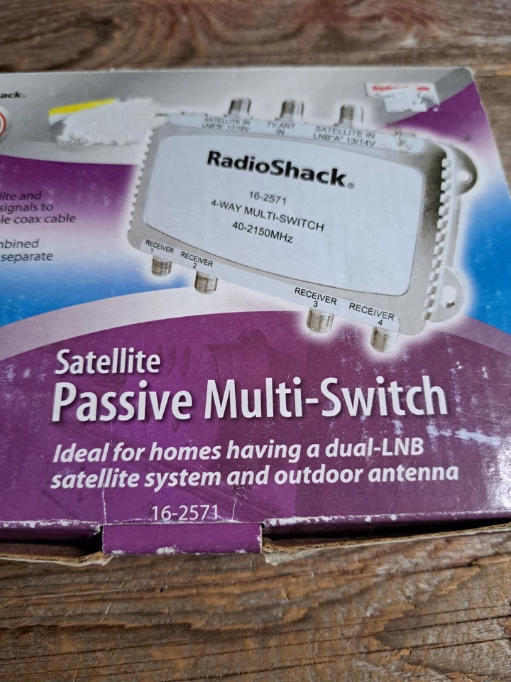 Radio Shack Passive Multi-Switch Satellite 4 Way Switch Satellite New Open Box - Image 4 of 4