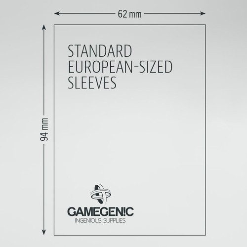 50 mangas de juego de mesa de tamaño de tarjeta europeo estándar Gamegenic transparentes 62 x 94 mm - Imagen 3 de 5