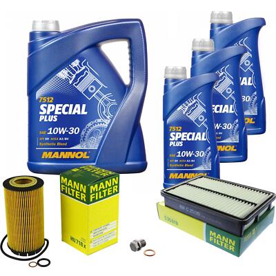 MANN Inspektionspaket 8 L MANNOL Special Plus 10W-30 für KIA Cerato 2.0 CRDi