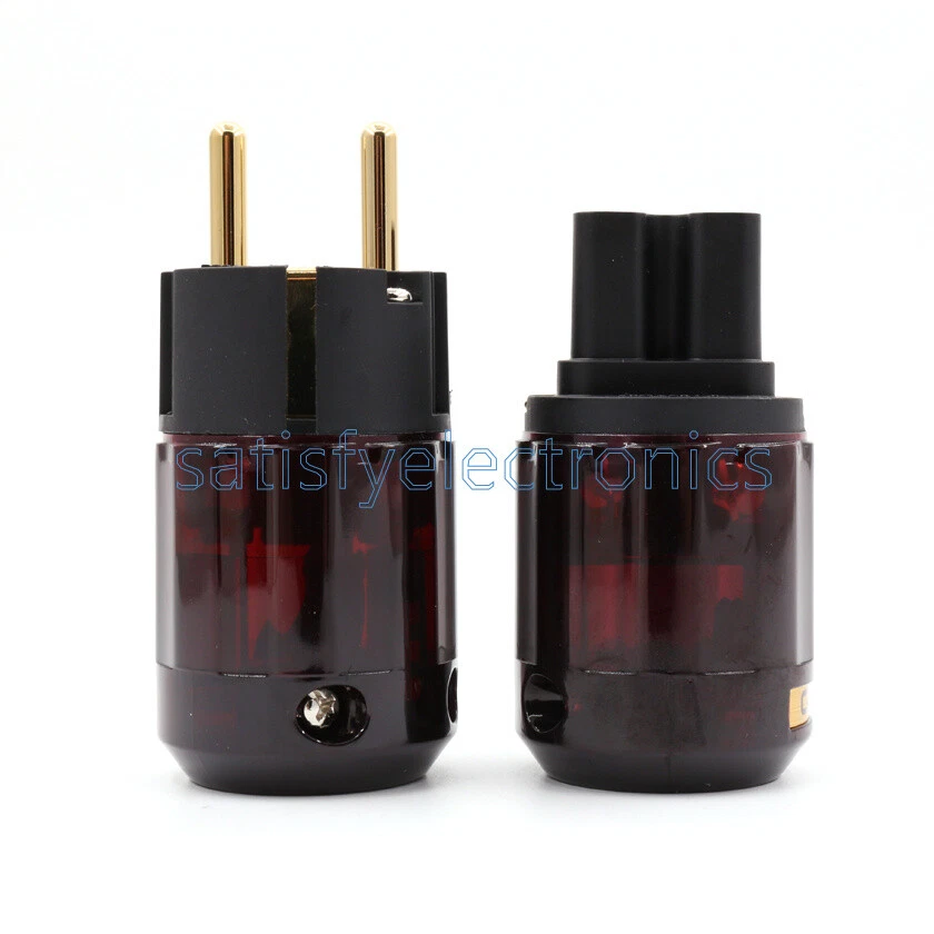 One Pair Gold Plated P-079E + C-079 IEC EU Power plug Connector - Image 2 of 4