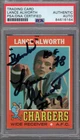 LANCE ALWORTH HAND SIGNED 1971 TOPPS FOOTBALL TRADING CARD    HOF   PSA SLABBED