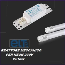 ELT - AC2 2/23-SC-3 - REATTORE PER 2 LAMPADE NEON DA 18/20W - 230V - 0,37A