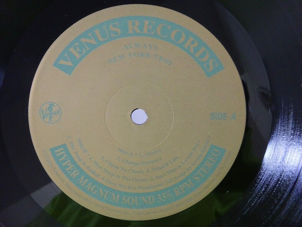 New York Trio Always Venus Records TKJV-19193 Japan 200g New York Trio Always Venus Records TKJV-19193 Japan 200g