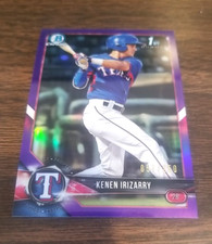 KENEN IRIZARRY 2018 1st BOWMAN DRAFT BDC-140 RANGERS (ROOKIE PURPLE REFRACTOR)SP