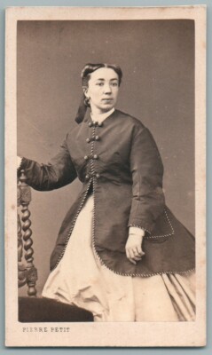 CDV 1860's women's original skirt. Second Empire Mode. Pierre Petit Paris Photo