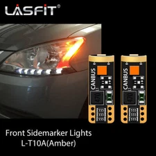 Lasfit Front LED Sidemarker Light Bulbs Canbus Amber T10 168 192 194 175 2821 2x