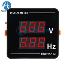 AC50-500V Voltage Frequency Meter Digital Display Volt Hz Tester 10.0-99.9Hz