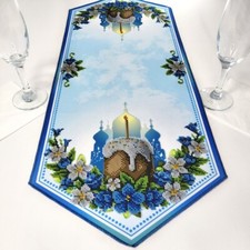 Easter Bead Embroidery Kit Needlepoint Decorative Table Linen Runner runner 111