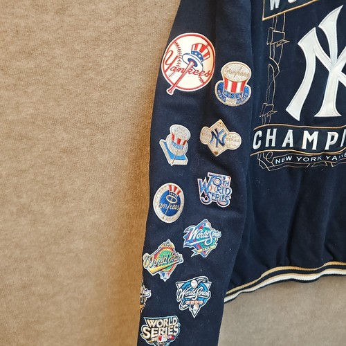 JH Design Group world series Yankees Varsity Jacket Navy Menswear Size 2XL - Picture 8 of 15
