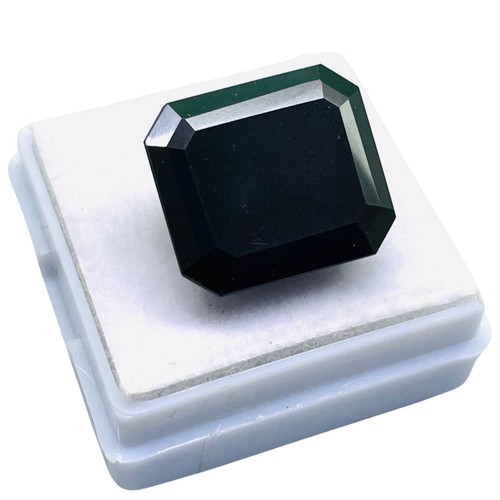 15,45 ct schwarzer Moissanit 15,5 x 13,5 mm Achteckschliff Top Qualität loser Edelstein - Bild 11 von 12