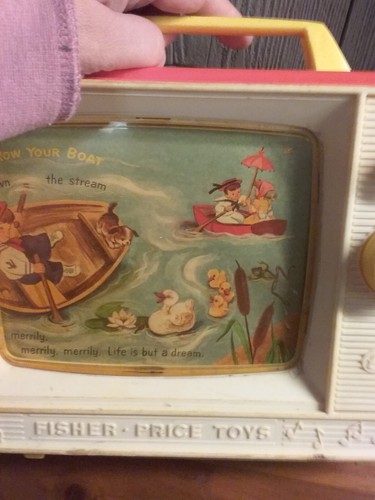 VTG Fisher Price 1966 Giant Screen Music Box 2 Tunes TV Works - Picture 17 of 21