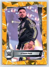 2025 TOPPS CHROME SAPPHIRE WWE GOLD REFRACTOR #26 ETHAN PAGE /50