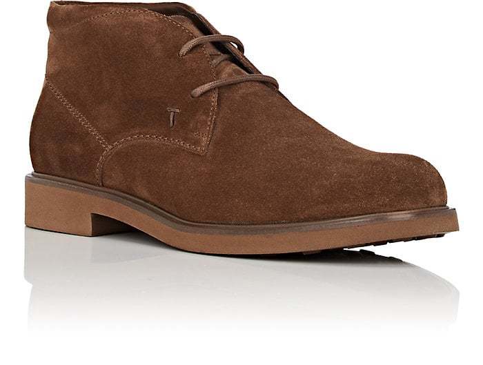 100% AUTHENTIC NEW MEN TODS BROWN SUEDE 2 EYE CHUKKA BOOTS UK 10/US 11 D