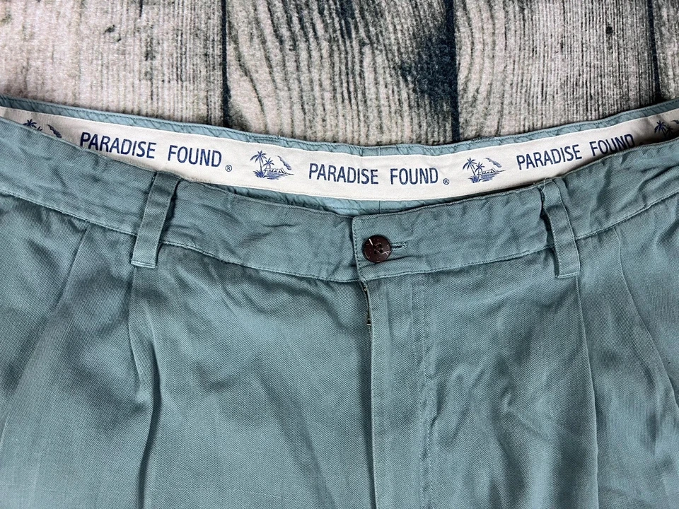 Pantalones Cortos Paradise Found Para Hombre Plisados de Seda Informales Crucero Vacaciones Playa 38 Hawaianos Foto 2 de 4