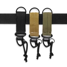 Tactical Belt Molle Webbing Key Ring Holder Gear Clip Carabiner Keychain Hook