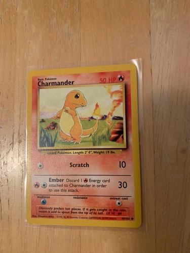 1999 Base Set Charmander 46/102 Pokemon TCG Wizards of the Coast