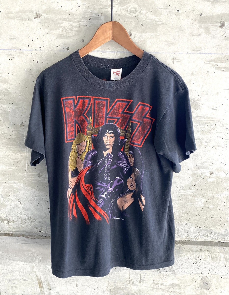 80's vintage kiss tee バンドTシャツ vintage 80s Kiss band tee shirt concert tour merch gene
