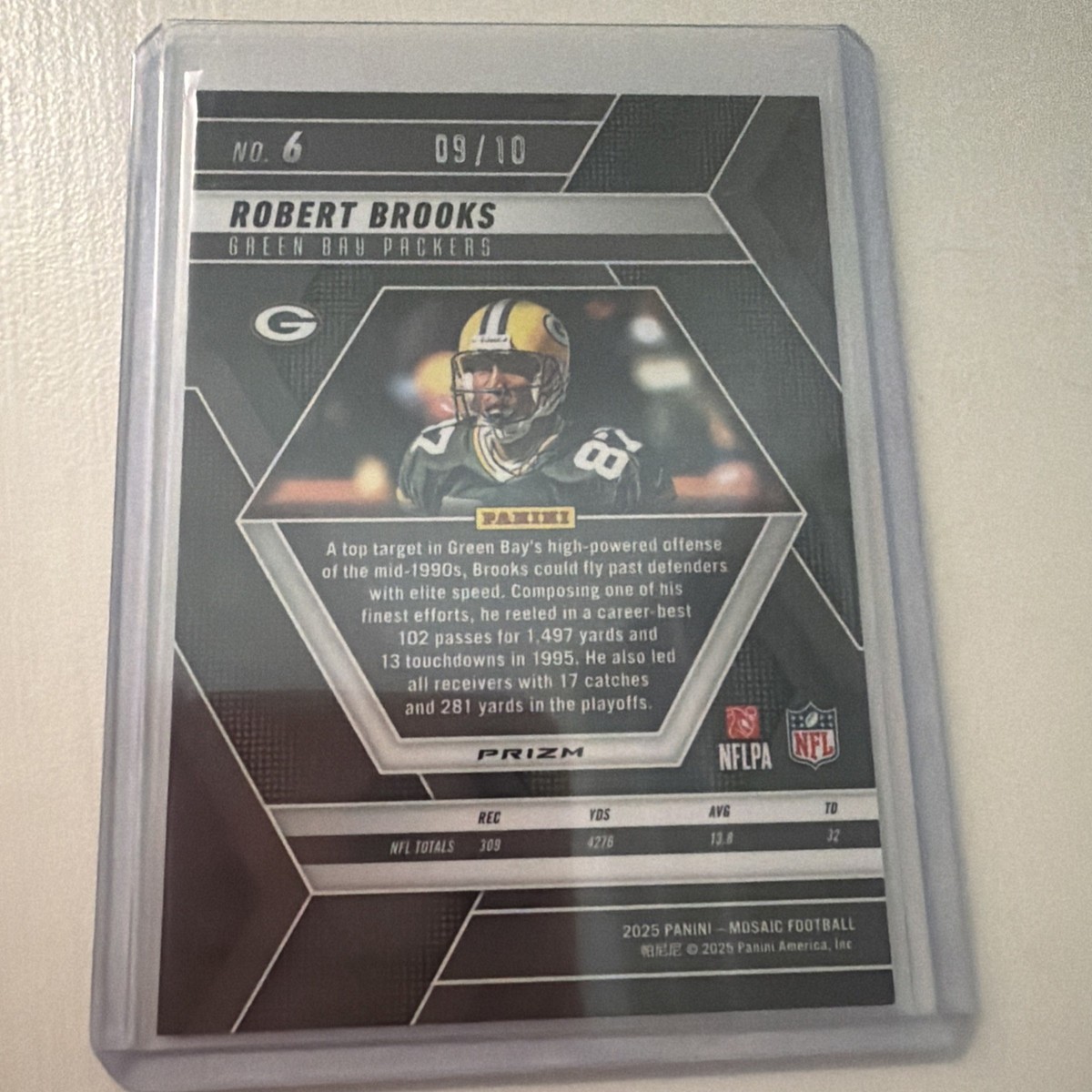 2025 Panini Mosaic Robert Brooks Gold Prizm #/10 Packers | eBay
