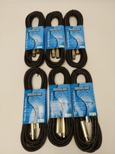 6 PACK lot 3-pin XLR MICROPHONE extension Cable 20 ft foot feet PRO AUDIO CORD
