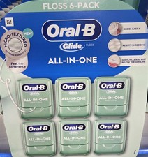 NIP Oral-B Glide All-In-One Mint Flavor Dental Floss, 44 m., 6 pk. Micro - Text
