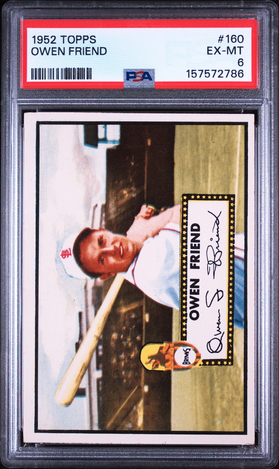 1952 TOPPS #160 OWEN FRIEND PSA 6 view 1