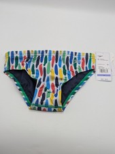 Speedo Boys Youth Size 26 Vibe Coll Brief Eco Endurance Swim Suit Wave Crusher