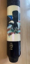 Rare McDermott American Flag With Eagle Pool Cue Nice Shape Blue 20 ounce NICE