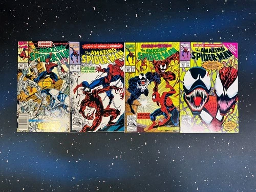 Amazing Spider Man #360-363 Raw VF/NM 1st Print/App Carnage VTG Marvel Comic '92